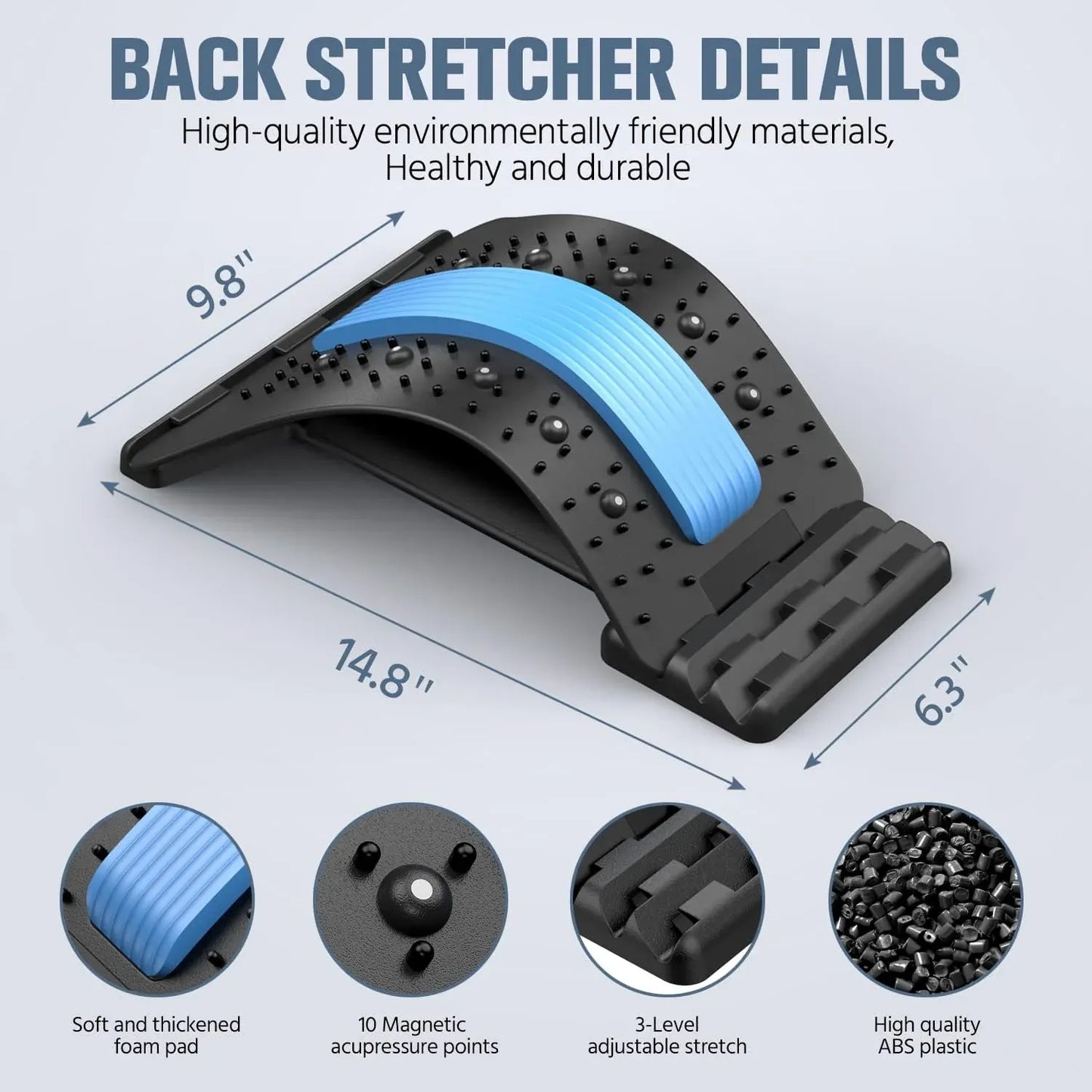 Back Stretcher & Spine Massager Relieve Back Pain Naturally – Anytime, Anywhere!