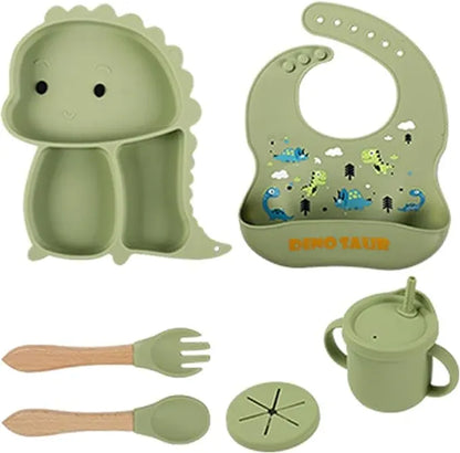 Kidilo - Baby Feeding Set – Silicone Dining Set (Multiple Pieces)