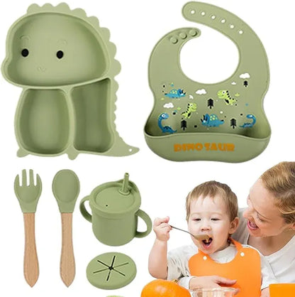 Kidilo - Baby Feeding Set – Silicone Dining Set (Multiple Pieces)