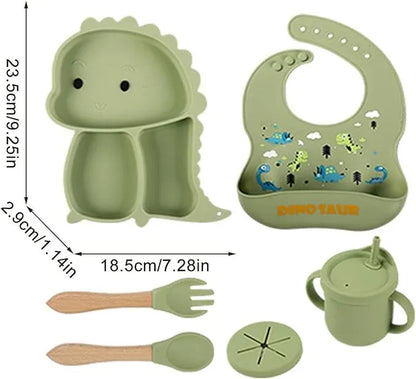 Kidilo - Baby Feeding Set – Silicone Dining Set (Multiple Pieces)