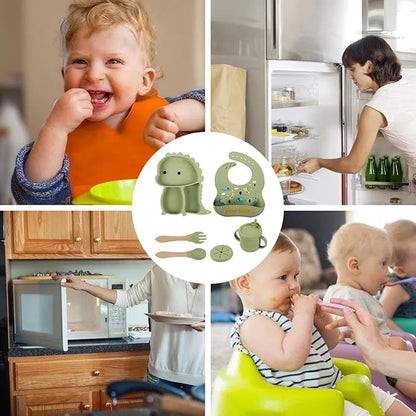 Kidilo - Baby Feeding Set – Silicone Dining Set (Multiple Pieces)